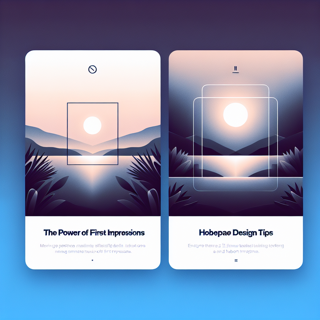 The Power of First Impressions: Homepage Design Tips
