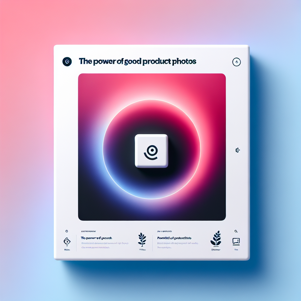 The Power of Good Product Photos